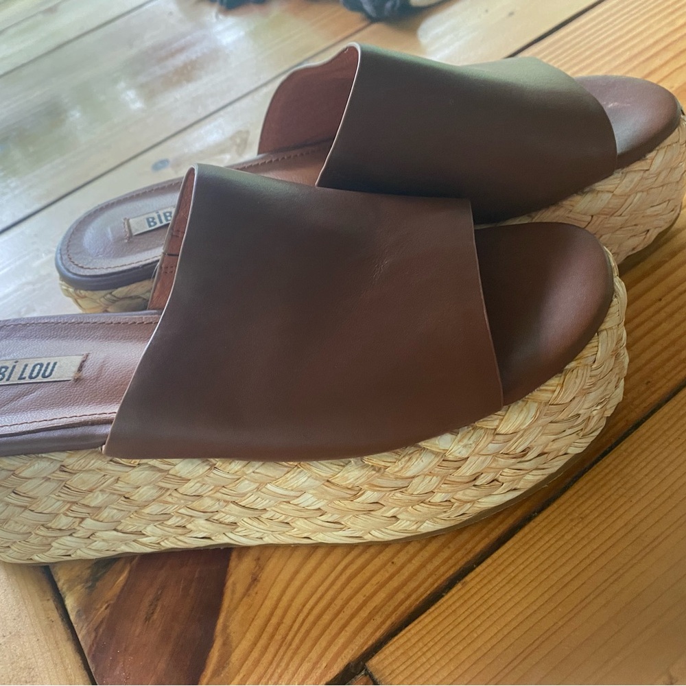 Bibi Lou Women's Brown Platform Sandals size 40/9-9.5